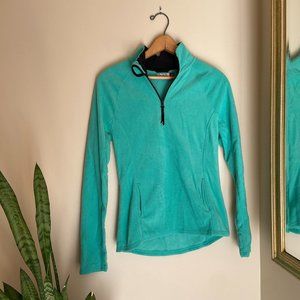 Teal fleece quarter zip
